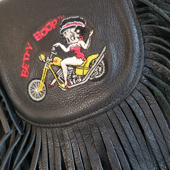 Vintage Leather Betty Boop Motorcycle Belt Bag - Picture 7 of 9